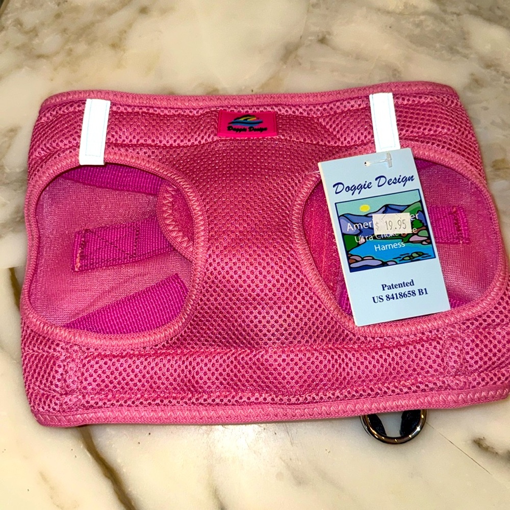 Doggie Design Pink Mesh Pet Harness
